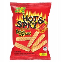 Miaow Hot & Spicy Prawn Crackers Snacks 60gm